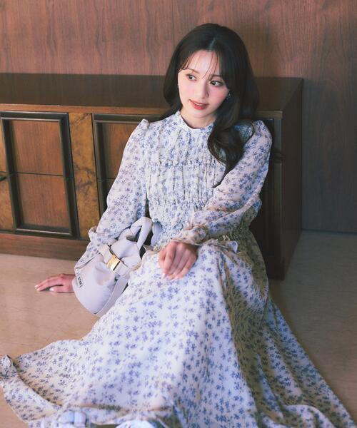 PROPORTION BODY DRESSING（プロポーションボディドレッシング）の「シアーシャーリングワンピース / 1216140204（ワンピース・レディース・ネイビー/ベージュ/オフホワイト・SMALL/MEDIUM/P/S）」の6枚目の写真