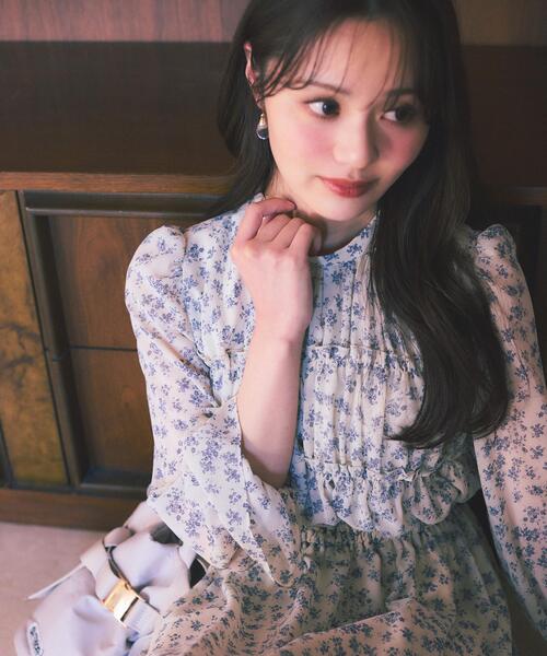 PROPORTION BODY DRESSING（プロポーションボディドレッシング）の「シアーシャーリングワンピース / 1216140204（ワンピース・レディース・ネイビー/ベージュ/オフホワイト・SMALL/MEDIUM/P/S）」の7枚目の写真