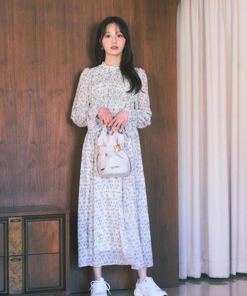 PROPORTION BODY DRESSING（プロポーションボディドレッシング）の「シアーシャーリングワンピース / 1216140204（ワンピース・レディース・ネイビー/ベージュ/オフホワイト・SMALL/MEDIUM/P/S）」の8枚目の写真