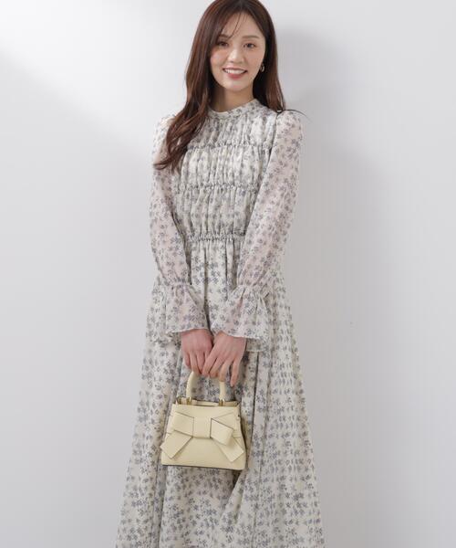 PROPORTION BODY DRESSING（プロポーションボディドレッシング）の「シアーシャーリングワンピース / 1216140204（ワンピース・レディース・ネイビー/ベージュ/オフホワイト・SMALL/MEDIUM/P/S）」の11枚目の写真