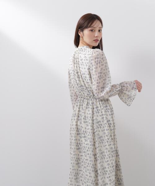 PROPORTION BODY DRESSING（プロポーションボディドレッシング）の「シアーシャーリングワンピース / 1216140204（ワンピース・レディース・ネイビー/ベージュ/オフホワイト・SMALL/MEDIUM/P/S）」の14枚目の写真