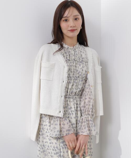 PROPORTION BODY DRESSING（プロポーションボディドレッシング）の「シアーシャーリングワンピース / 1216140204（ワンピース・レディース・ネイビー/ベージュ/オフホワイト・SMALL/MEDIUM/P/S）」の17枚目の写真