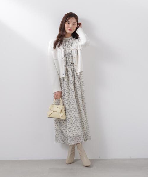 PROPORTION BODY DRESSING（プロポーションボディドレッシング）の「シアーシャーリングワンピース / 1216140204（ワンピース・レディース・ネイビー/ベージュ/オフホワイト・SMALL/MEDIUM/P/S）」の20枚目の写真