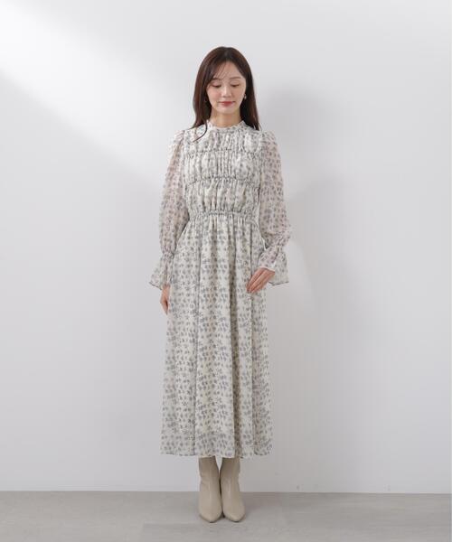 PROPORTION BODY DRESSING（プロポーションボディドレッシング）の「シアーシャーリングワンピース / 1216140204（ワンピース・レディース・ネイビー/ベージュ/オフホワイト・SMALL/MEDIUM/P/S）」の21枚目の写真