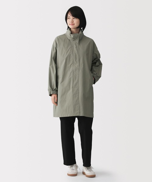 無印良品（ムジルシリョウヒン）の「婦人　撥水ＵＶカットフードがしまえるロングコート（その他アウター・レディース・アイボリー/スモーキーグリーン系/ダークネイビー・S/M/L/XL）」の13枚目の写真