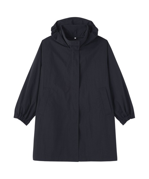 無印良品（ムジルシリョウヒン）の「婦人　撥水ＵＶカットフードがしまえるロングコート（その他アウター・レディース・アイボリー/スモーキーグリーン系/ダークネイビー・S/M/L/XL）」の21枚目の写真