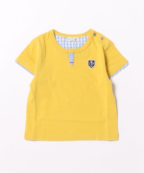RAGMART（ラグマート）の「ワンポイントカットソー半袖Tシャツ（Tシャツ/カットソー・キッズ・イエロー/グレー/カーキ・95cm/90cm）」の3枚目の写真
