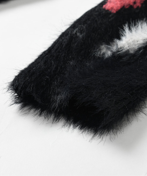 FVLMEN（フルメン）の「【FVLMEN】マーブル ストライプ シャギー ニット プルオーバー（ニット/セーター・メンズ・ブラック/ホワイト・MEDIUM/LARGE/X-LARGE）」の10枚目の写真