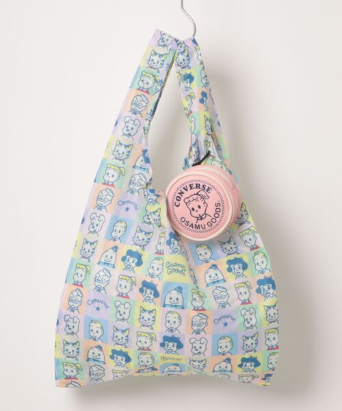 CONVERSE（コンバース）の「【CONVERSE】CV OG PACKABLE SHOPPING BAG / オサムグッズコラボ パッチロゴ ショッピングバッグ（エコバッグ/サブバッグ・メンズ・オフホワイト/ピンク/ミント/パープル・FREE）」の4枚目の写真