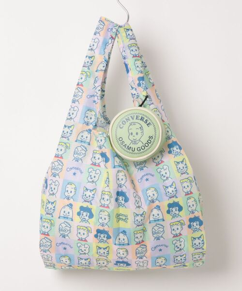 CONVERSE（コンバース）の「【CONVERSE】CV OG PACKABLE SHOPPING BAG / オサムグッズコラボ パッチロゴ ショッピングバッグ（エコバッグ/サブバッグ・メンズ・オフホワイト/ピンク/ミント/パープル・FREE）」の2枚目の写真