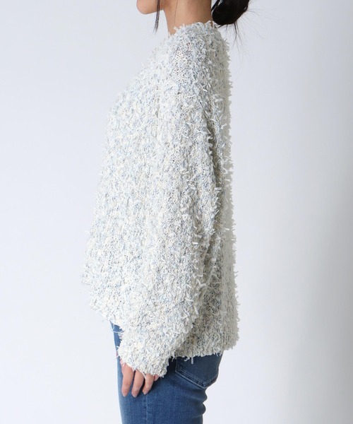 Jines(ジネス)の「リボンチュールニット(ニット/セーター・レディース・ブルー/ブラック・38)」の20枚目の写真