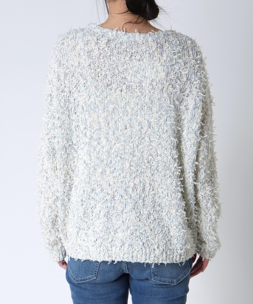 Jines(ジネス)の「リボンチュールニット(ニット/セーター・レディース・ブルー/ブラック・38)」の21枚目の写真