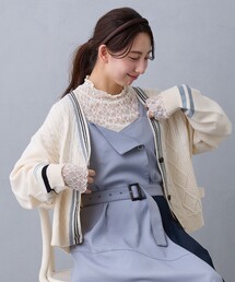 NICOLE CLUB（ニコル　クラブ）の「アシメ配色チルデンカーディガン（カーディガン/ボレロ）」