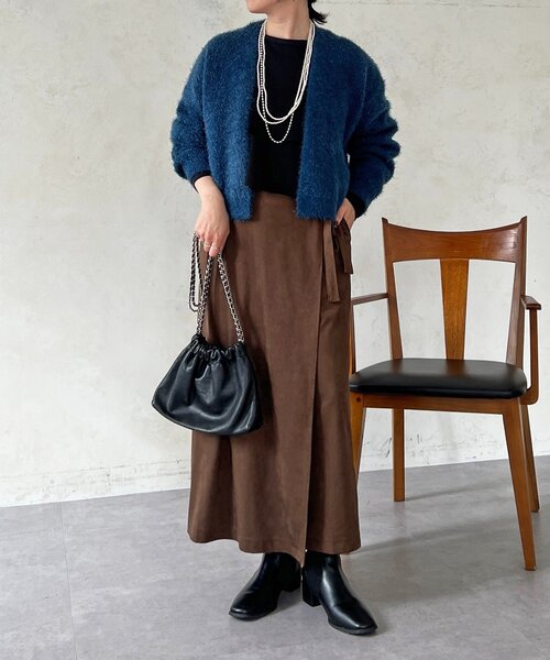 un dix cors（アンディコール）の「シャギーカーデ（カーディガン/ボレロ・レディース・ライトグレー/インディゴブルー・FREE）」の14枚目の写真