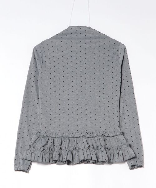 Nia(ニア)の「Nia(ニア)/ドット柄 レイヤードフリルトップス カットソー(Tシャツ/カットソー・レディース・アイボリー/グレー・SMALL/MEDIUM)」の10枚目の写真