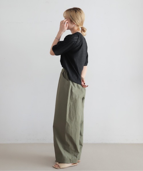 NOMBRE IMPAIR（ノンブルアンペール）の「ムラプリントコットン　ビット付きバレルパンツ（その他パンツ・レディース・カーキ/チャコールグレー・FREE）」の19枚目の写真
