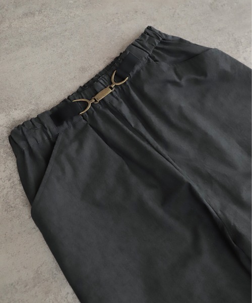 NOMBRE IMPAIR（ノンブルアンペール）の「ムラプリントコットン　ビット付きバレルパンツ（その他パンツ・レディース・カーキ/チャコールグレー・FREE）」の4枚目の写真