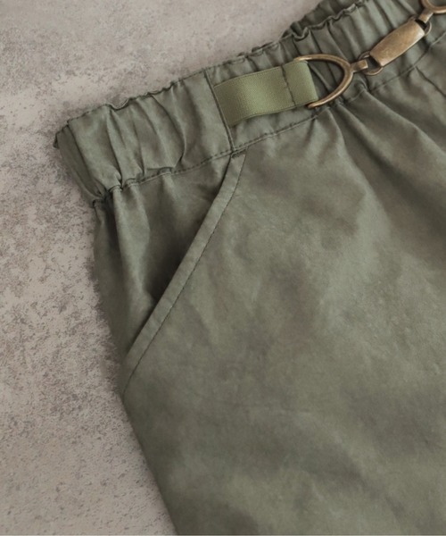 NOMBRE IMPAIR（ノンブルアンペール）の「ムラプリントコットン　ビット付きバレルパンツ（その他パンツ・レディース・カーキ/チャコールグレー・FREE）」の8枚目の写真