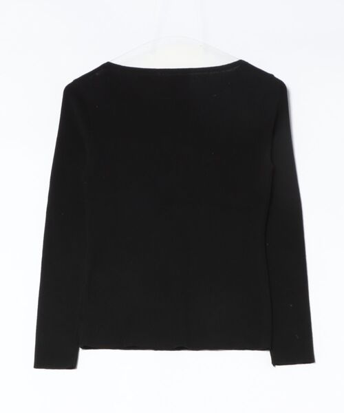 Sibra(シブラ)の「レース切替 リブニットトップス / スクエアネック リボンデザイン(Tシャツ/カットソー・レディース・グリーン/ブラック/アイボリー/グレー・M)」の10枚目の写真
