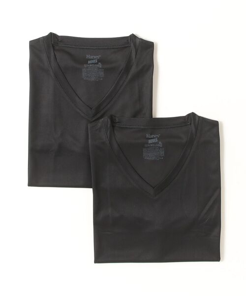 HANES(ヘインズ)の「【Hanes/ヘインズ】メンズ 【2枚組】Hanes MOVES スクエアメッシュ スリーブレスTシャツ(Tシャツ/カットソー・メンズ・ホワイト/ブラック・3L/4L)」の2枚目の写真