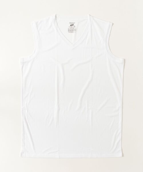 HANES(ヘインズ)の「【Hanes/ヘインズ】メンズ 【2枚組】Hanes MOVES スクエアメッシュ スリーブレスTシャツ(Tシャツ/カットソー・メンズ・ホワイト/ブラック・3L/4L)」の3枚目の写真