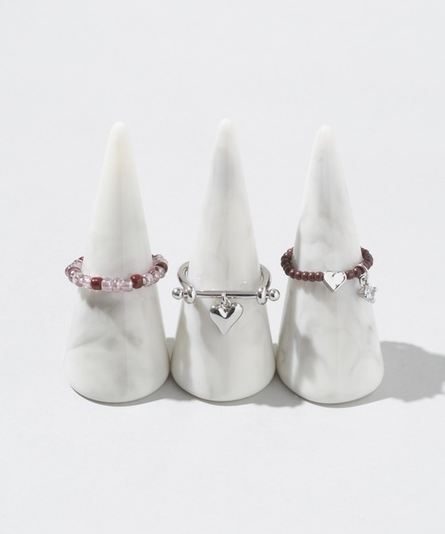 GOLDY（ゴールディ）の「カラー ビーズ × ハート セット リング（リング・レディース・ピンク/ブルー/ブラック/グリーン・FREE）」の17枚目の写真