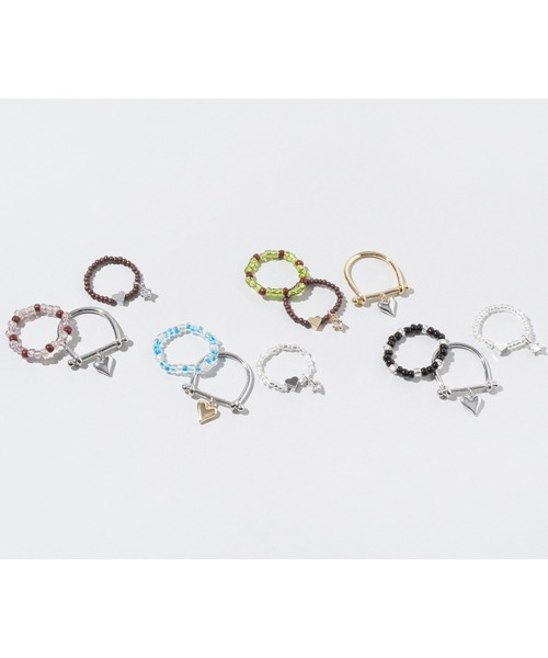 GOLDY（ゴールディ）の「カラー ビーズ × ハート セット リング（リング・レディース・ピンク/ブルー/ブラック/グリーン・FREE）」の18枚目の写真