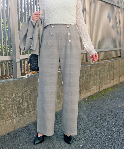 FUN(ファン)の「フロントボタンパンツ(その他パンツ・レディース・ブラウン系/アイボリー/ブラック系/チャコールグレー・FREE)」の4枚目の写真