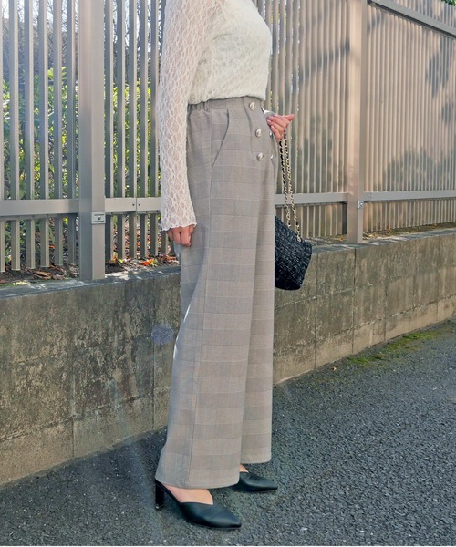 FUN(ファン)の「フロントボタンパンツ(その他パンツ・レディース・ブラウン系/アイボリー/ブラック系/チャコールグレー・FREE)」の5枚目の写真