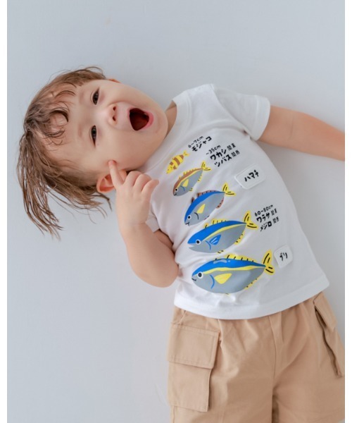 CHEEK ROOM(チークルーム)の「チークルーム ぶりの成長 Tシャツ(Tシャツ/カットソー・キッズ・レッド/サックスブルー/オフホワイト・90cm/100cm/110cm/120cm/130cm/80cm)」の4枚目の写真