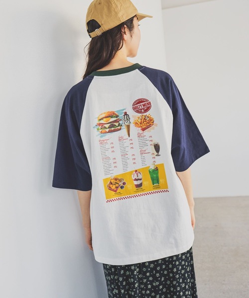niko and...(ニコアンド)の「ハイカロリーラグランTシャツ(Tシャツ/カットソー・レディース・ブルー/ネイビー/パープル/グリーン・MEDIUM/LARGE)」の9枚目の写真