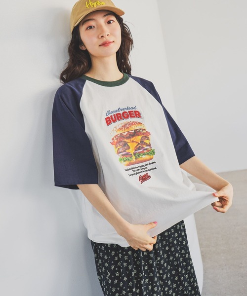 niko and...(ニコアンド)の「ハイカロリーラグランTシャツ(Tシャツ/カットソー・レディース・ブルー/ネイビー/パープル/グリーン・MEDIUM/LARGE)」の10枚目の写真