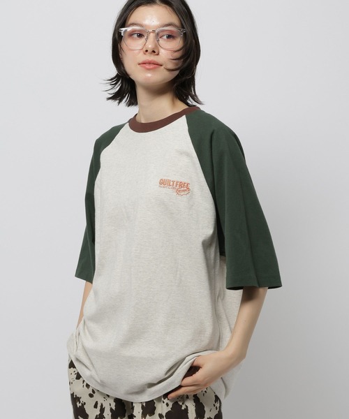 niko and...(ニコアンド)の「ハイカロリーラグランTシャツ(Tシャツ/カットソー・レディース・ブルー/ネイビー/パープル/グリーン・MEDIUM/LARGE)」の14枚目の写真