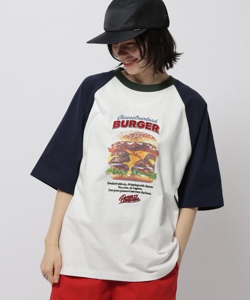 niko and...(ニコアンド)の「ハイカロリーラグランTシャツ(Tシャツ/カットソー・レディース・ブルー/ネイビー/パープル/グリーン・MEDIUM/LARGE)」の21枚目の写真