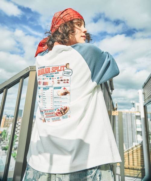 niko and...(ニコアンド)の「ハイカロリーラグランTシャツ(Tシャツ/カットソー・レディース・ブルー/ネイビー/パープル/グリーン/スカイブルー/セージグリーン・MEDIUM/LARGE)」の14枚目の写真
