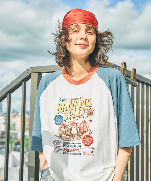 niko and...(ニコアンド)の「ハイカロリーラグランTシャツ(Tシャツ/カットソー・レディース・ブルー/ネイビー/パープル/グリーン/スカイブルー/セージグリーン・MEDIUM/LARGE)」の15枚目の写真