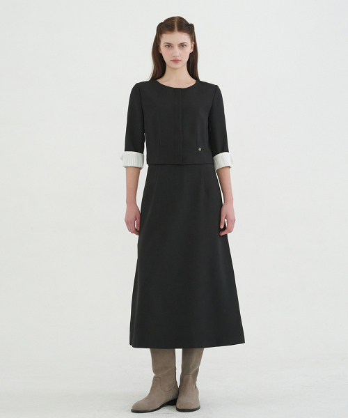 MICANE(ミケーネ)の「バレイツーインワンドレス(ワンピース・レディース・ベージュ/ブラック・SMALL/MEDIUM/LARGE/X-LARGE/XX-LARGE)」の8枚目の写真