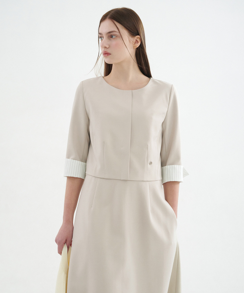 MICANE(ミケーネ)の「バレイツーインワンドレス(ワンピース・レディース・ベージュ/ブラック・SMALL/MEDIUM/LARGE/X-LARGE/XX-LARGE)」の12枚目の写真