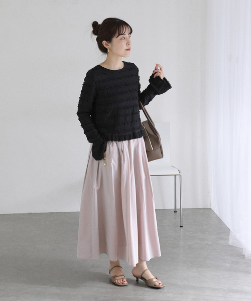 La TOTALITE（ラトータリテ）の「【洗える】タフタジップポケットスカート（スカート・レディース・ネイビー/ベージュ/バーガンディー・38/36）」の6枚目の写真