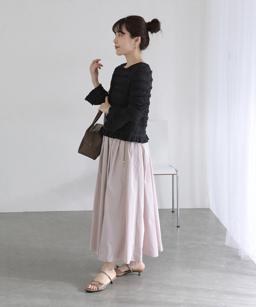 La TOTALITE（ラトータリテ）の「【洗える】タフタジップポケットスカート（スカート・レディース・ネイビー/ベージュ/バーガンディー・38/36）」の7枚目の写真