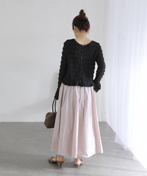 La TOTALITE（ラトータリテ）の「【洗える】タフタジップポケットスカート（スカート・レディース・ネイビー/ベージュ/バーガンディー・38/36）」の8枚目の写真