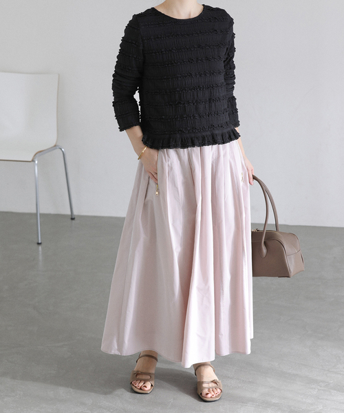 La TOTALITE（ラトータリテ）の「【洗える】タフタジップポケットスカート（スカート・レディース・ネイビー/ベージュ/バーガンディー・38/36）」の9枚目の写真