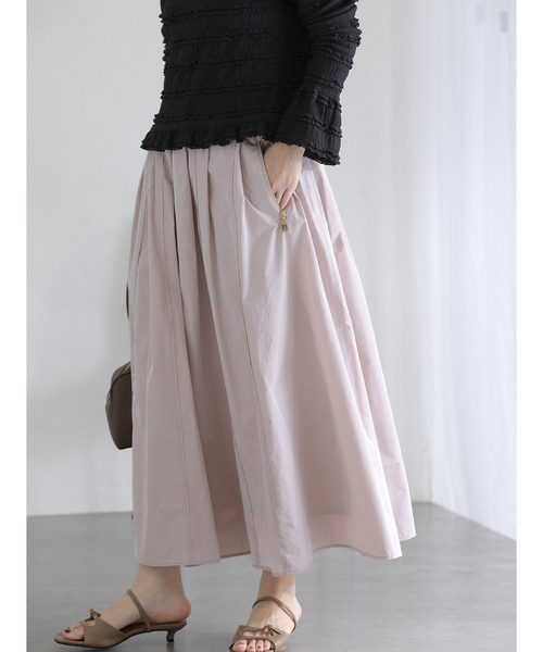 La TOTALITE（ラトータリテ）の「【洗える】タフタジップポケットスカート（スカート・レディース・ネイビー/ベージュ/バーガンディー・38/36）」の10枚目の写真