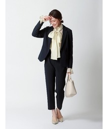 SUIT SQUARE（スーツスクエア）の「【2点セット】ジャケット&パンツセットアップ ハンドウォッシュ ハイストレッチジョーゼット 無地（スーツセット）」