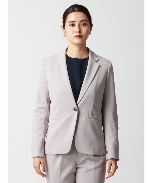 SUIT SQUARE（スーツスクエア）の「【2点セット】ジャケット＆パンツセットアップ ハンドウォッシュ ハイストレッチジョーゼット 無地（スーツセット・レディース・グレー/グレイッシュベージュ/ネイビー・42(13号)/40(11号)/38(9号)/36(7号)）」の16枚目の写真