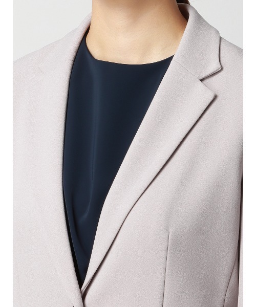 SUIT SQUARE（スーツスクエア）の「【2点セット】ジャケット＆パンツセットアップ ハンドウォッシュ ハイストレッチジョーゼット 無地（スーツセット・レディース・グレー/グレイッシュベージュ/ネイビー・42(13号)/40(11号)/38(9号)/36(7号)）」の19枚目の写真