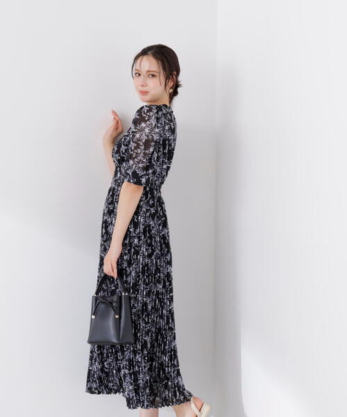 PROPORTION BODY DRESSING（プロポーションボディドレッシング）の「花柄プリーツワンピース / 1216140311（ワンピース・レディース・ブラック/ホワイト系その他・MEDIUM/P/S）」の19枚目の写真