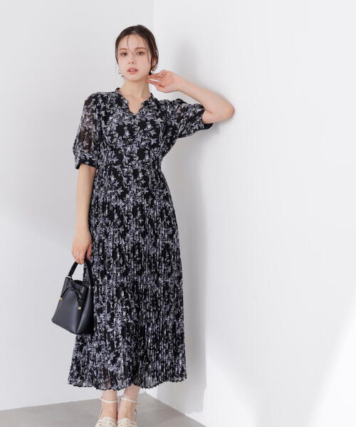 PROPORTION BODY DRESSING（プロポーションボディドレッシング）の「花柄プリーツワンピース / 1216140311（ワンピース・レディース・ブラック/ホワイト系その他・MEDIUM/P/S）」の20枚目の写真