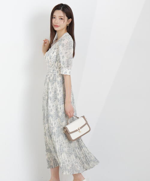 PROPORTION BODY DRESSING（プロポーションボディドレッシング）の「花柄プリーツワンピース / 1216140311（ワンピース・レディース・ブラック/ホワイト系その他・MEDIUM/P/S）」の6枚目の写真