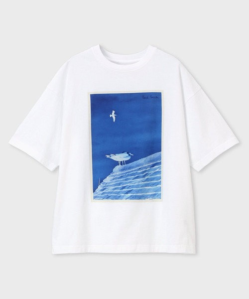 Paul Smith(ポールスミス)の「ウィメンズ Paul Smith Loves Barbour "Tenby" Tシャツ / 165906 LTS0727(Tシャツ/カットソー・レディース・ホワイト・8)」の2枚目の写真